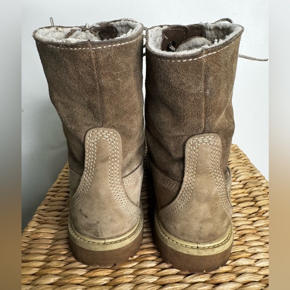 Timberland Women’s Sz 8.5  Teddy Fleece Fold-Down Waterproof Outdoor Boot  Snow - Picture 4 of 16